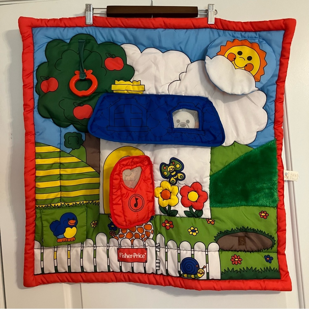 VTG 1990 Fisher-Price Little‎ People Sensory Activity Tummy Time Mat for Babies
